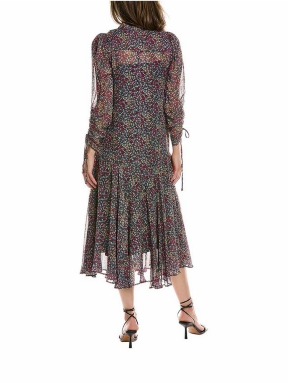Ted Baker London Bevlia Floral Midi Dress Drop Waist Boho Romantic Whimsical - Picture 3 of 11